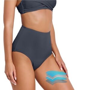 Beautikini Period Swimwear High Waisted L ocean Swim Bottoms Leakproof Bikini